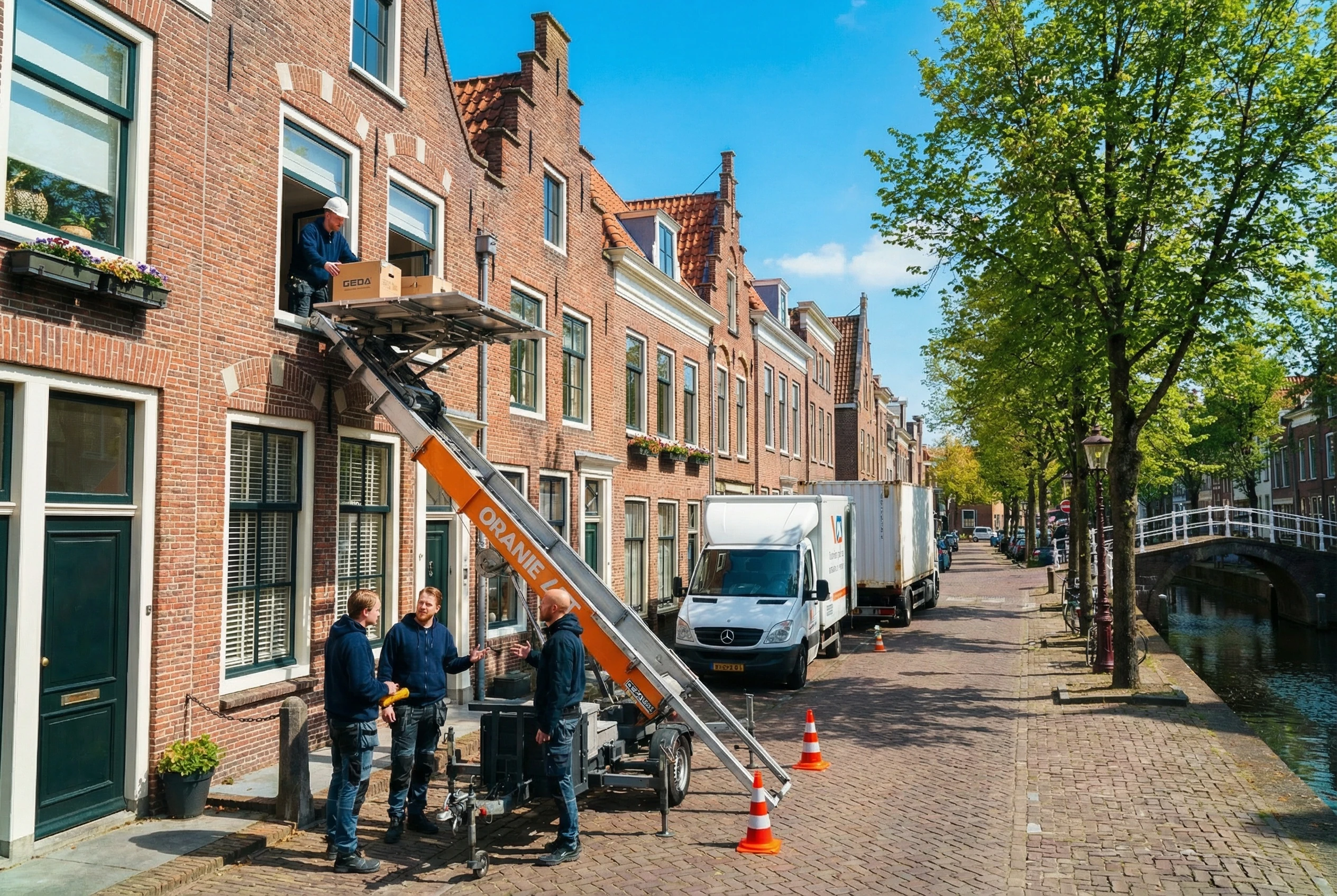 Aanhangerlift bij woning in Heerhugowaard