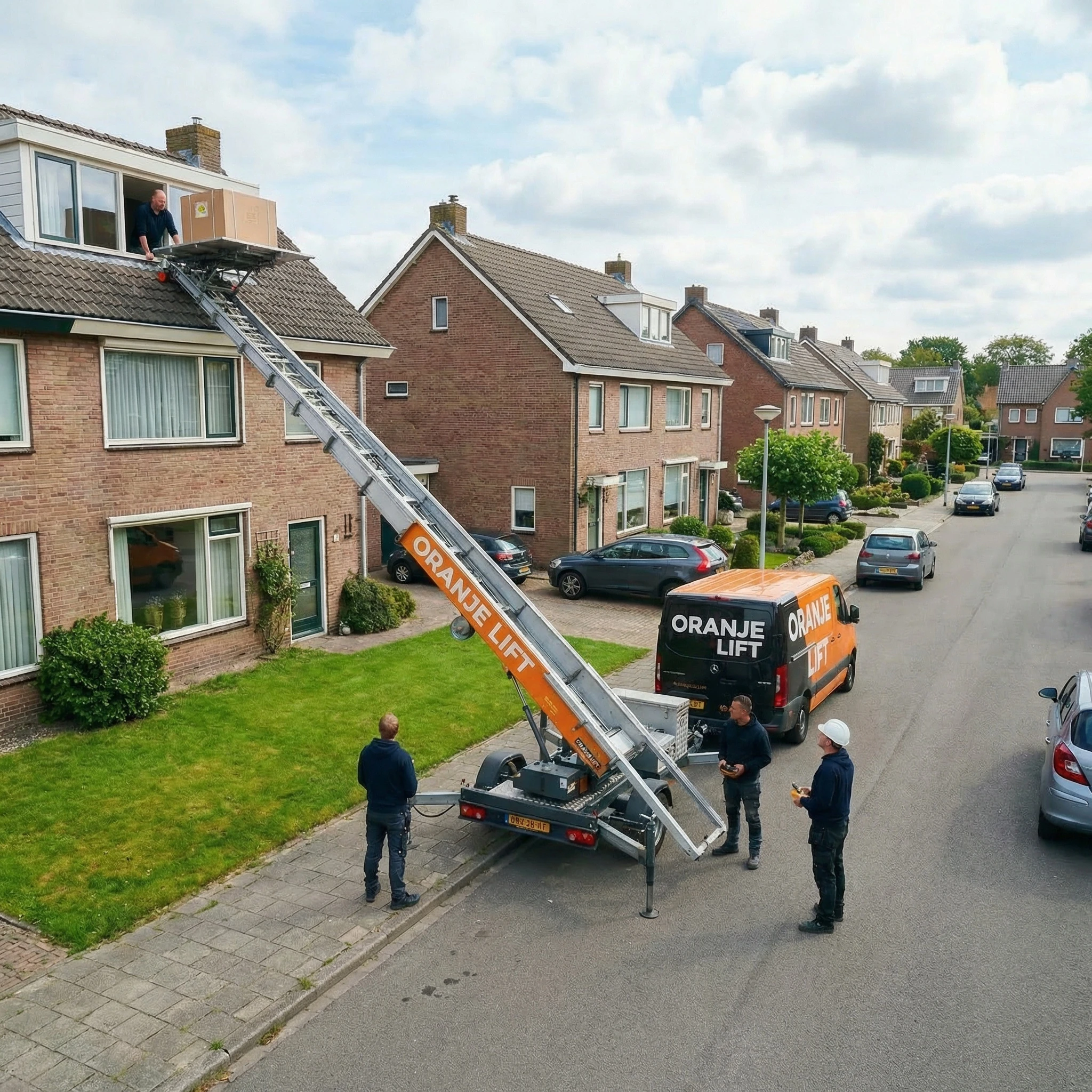 Verhuislift geplaatst in woonwijk Heerhugowaard
